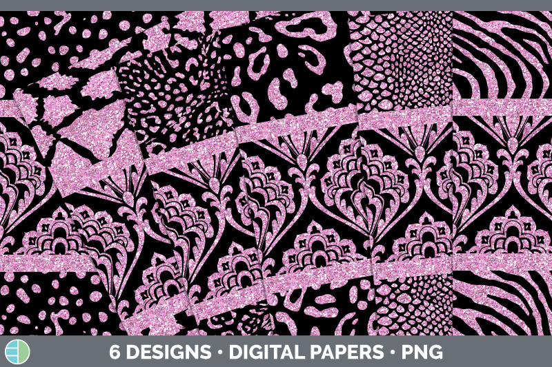 pink-damask-backgrounds-glitter-animal-print-digital-scrapbook-paper