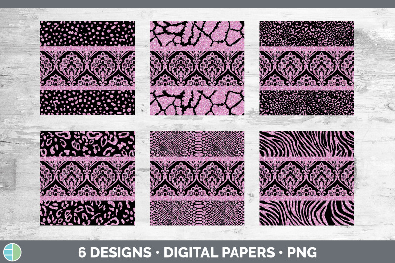 pink-damask-backgrounds-glitter-animal-print-digital-scrapbook-paper