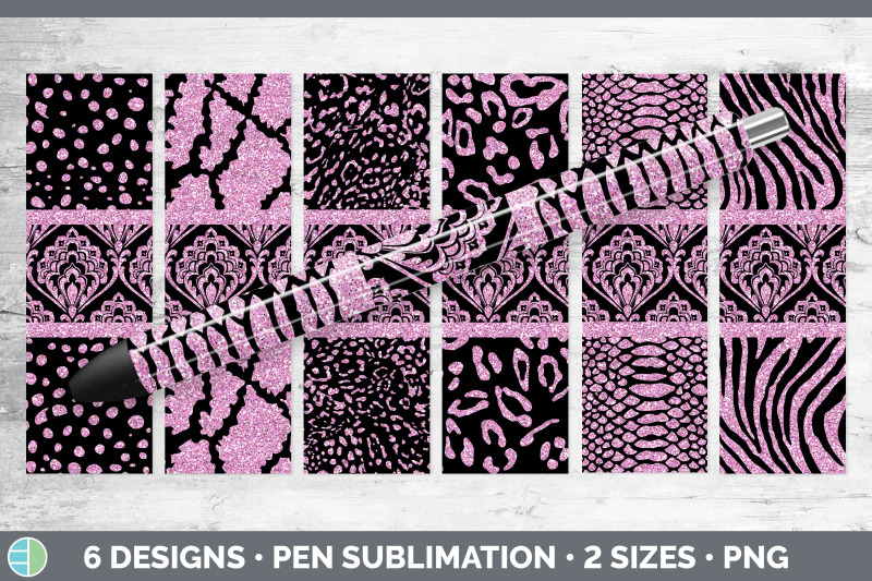 pink-damask-pen-wraps-glitter-animal-print-epoxy-pen-sublimation