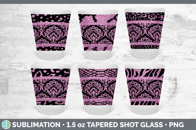 pink-damask-shot-glass-sublimation-shot-glass-1-5oz-tapered