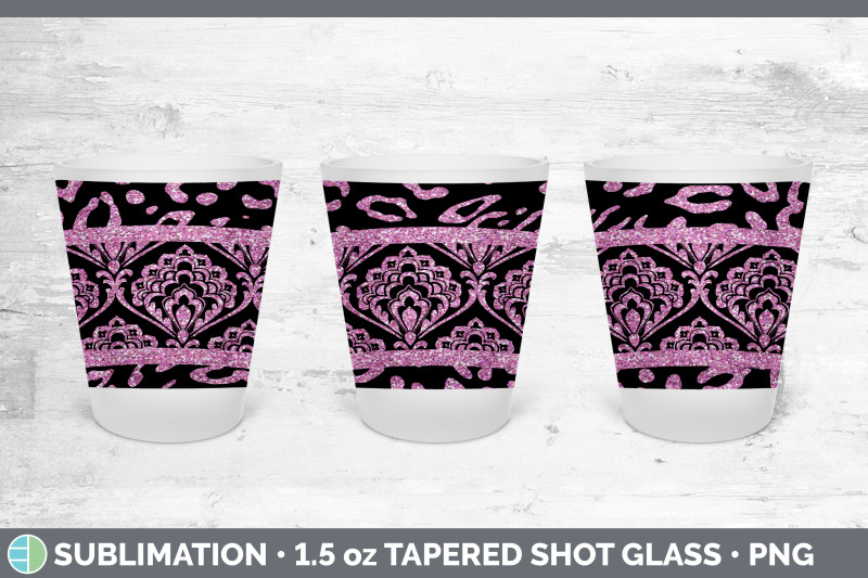 pink-damask-shot-glass-sublimation-shot-glass-1-5oz-tapered