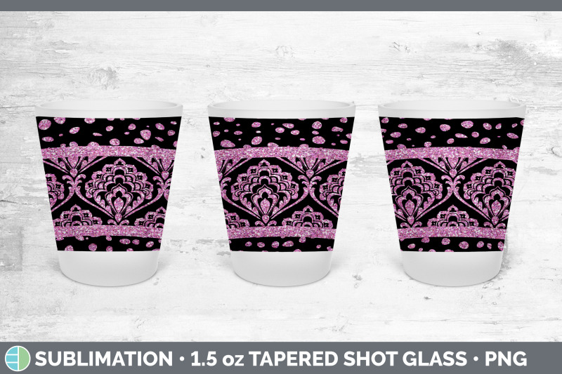 pink-damask-shot-glass-sublimation-shot-glass-1-5oz-tapered