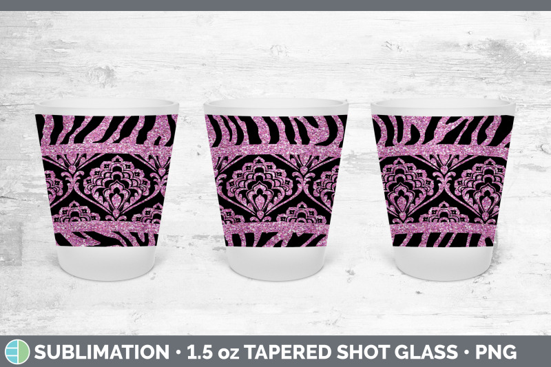 pink-damask-shot-glass-sublimation-shot-glass-1-5oz-tapered