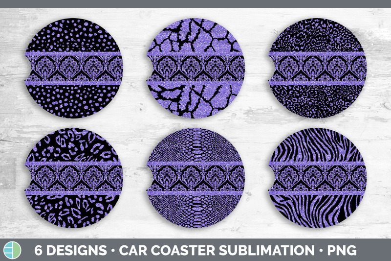 purple-damask-car-coaster-glitter-animal-print-sublimation-bundle