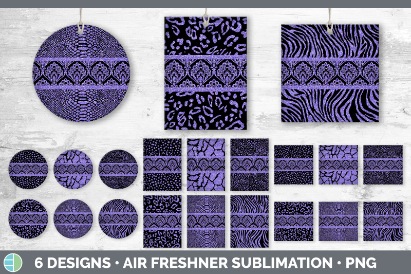 purple-damask-air-freshener-glitter-animal-print-sublimation-bundle