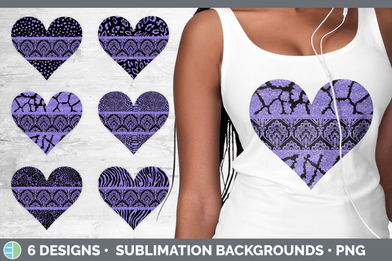 purple-damask-hearts-clipart-glitter-animal-print-hearts