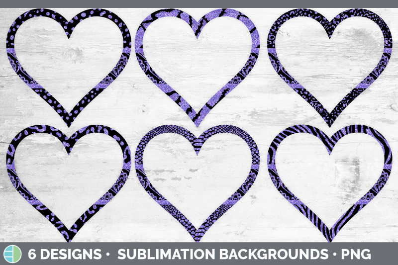 purple-damask-heart-frame-clipart-glitter-animal-print-hearts