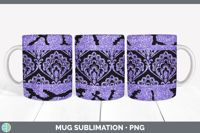 purple-damask-mug-sublimation-glitter-animal-print-coffee-cup-design