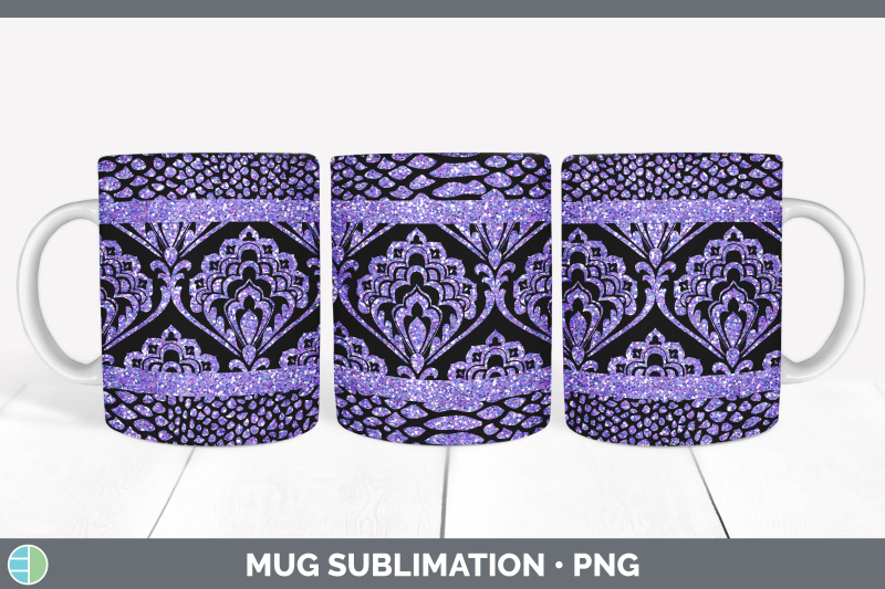 purple-damask-mug-sublimation-glitter-animal-print-coffee-cup-design