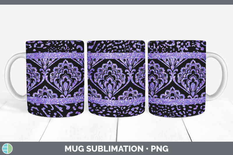 purple-damask-mug-sublimation-glitter-animal-print-coffee-cup-design