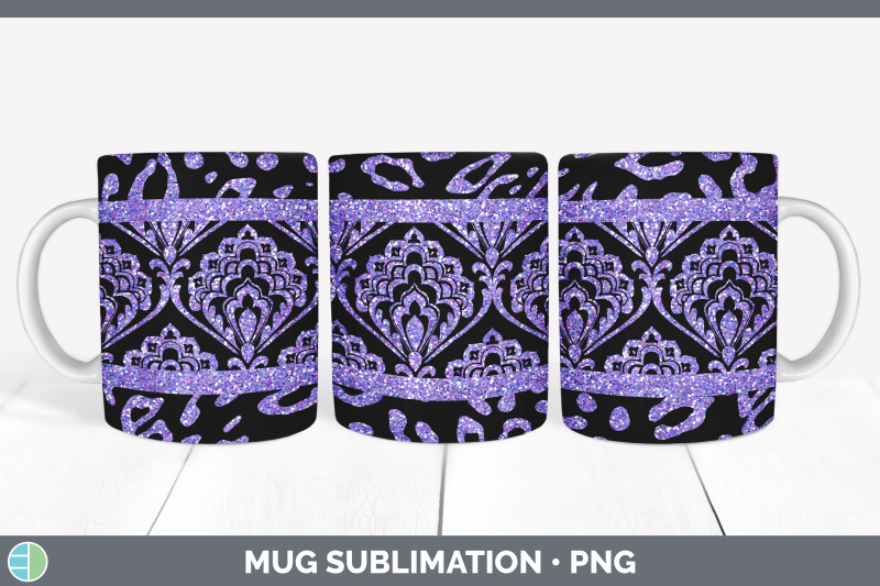 purple-damask-mug-sublimation-glitter-animal-print-coffee-cup-design