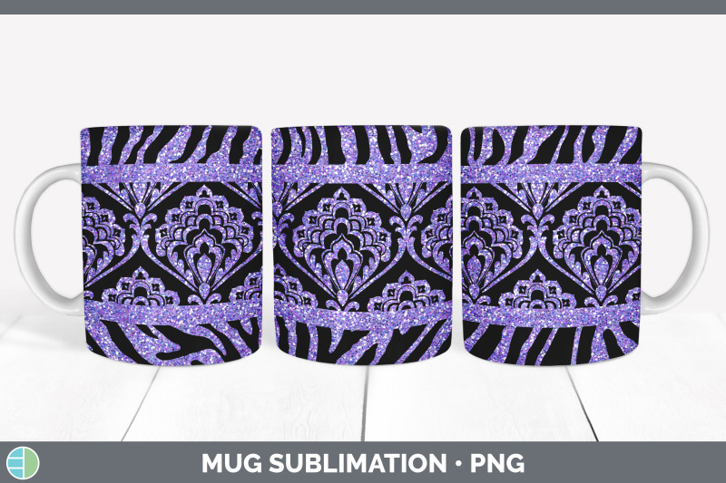 purple-damask-mug-sublimation-glitter-animal-print-coffee-cup-design