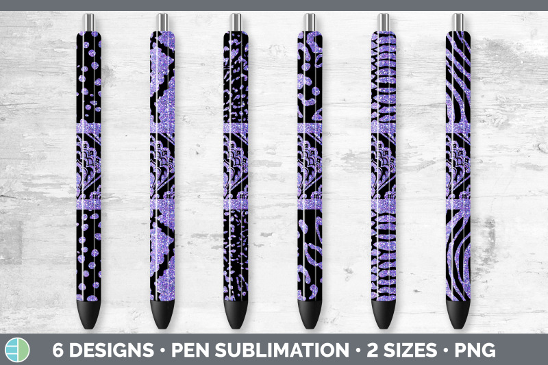 purple-damask-pen-wraps-glitter-animal-print-epoxy-pen-sublimation