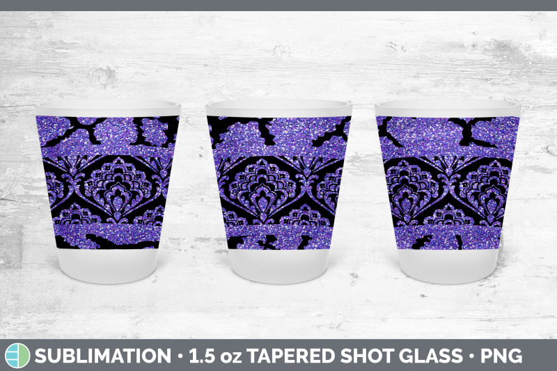 purple-damask-shot-glass-sublimation-shot-glass-1-5oz-tapered