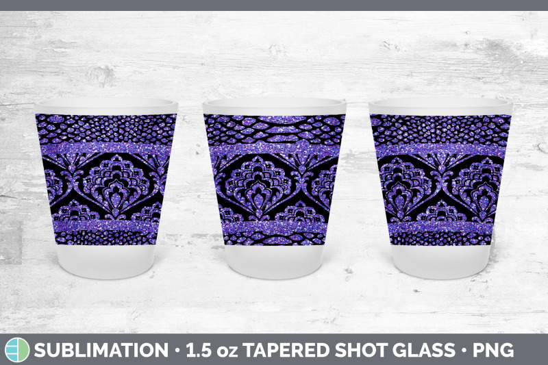 purple-damask-shot-glass-sublimation-shot-glass-1-5oz-tapered