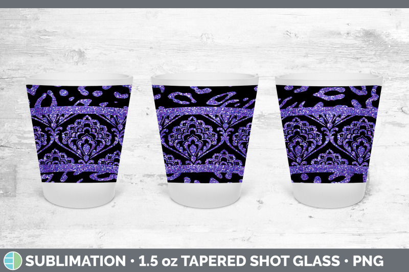 purple-damask-shot-glass-sublimation-shot-glass-1-5oz-tapered