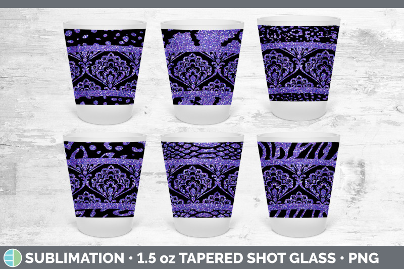 purple-damask-shot-glass-sublimation-shot-glass-1-5oz-tapered