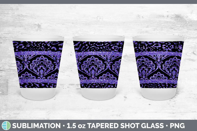 purple-damask-shot-glass-sublimation-shot-glass-1-5oz-tapered