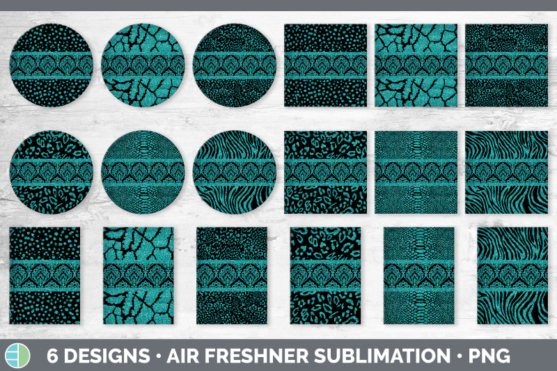 teal-damask-air-freshener-glitter-animal-print-sublimation-bundle