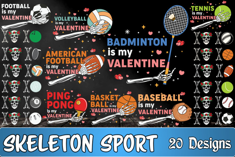 valentine-skeleton-sport-bundle-svg