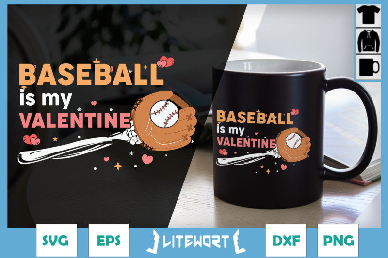 skeleton-hand-baseball-is-my-valentine