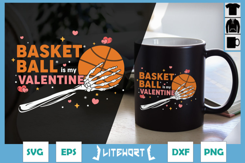 skeleton-hand-basketball-is-my-valentine