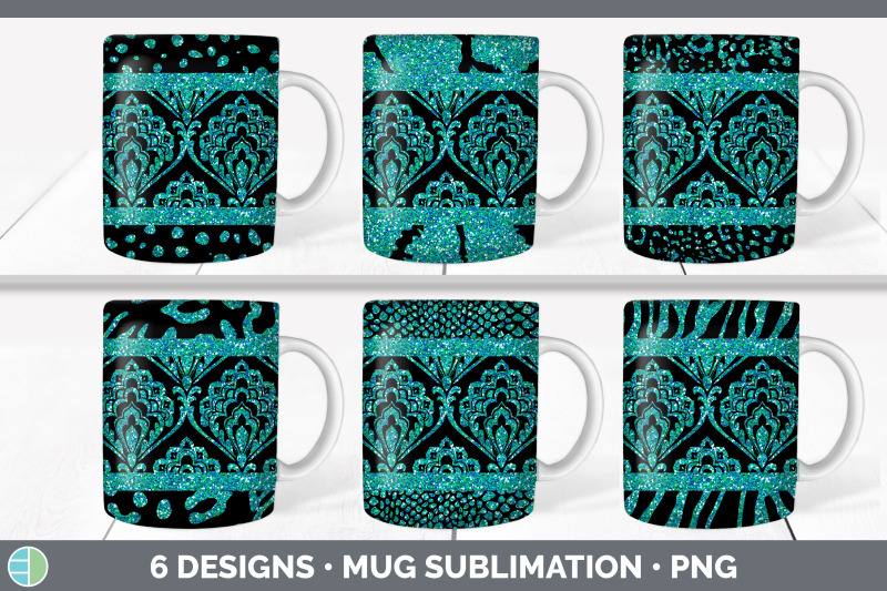 teal-damask-mug-sublimation-glitter-animal-print-coffee-cup-designs