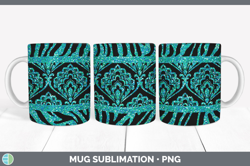 teal-damask-mug-sublimation-glitter-animal-print-coffee-cup-designs