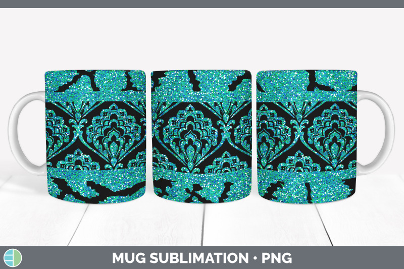 teal-damask-mug-sublimation-glitter-animal-print-coffee-cup-designs