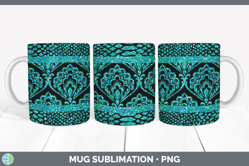 teal-damask-mug-sublimation-glitter-animal-print-coffee-cup-designs