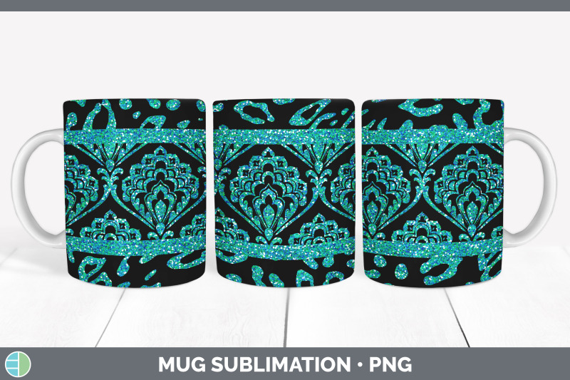 teal-damask-mug-sublimation-glitter-animal-print-coffee-cup-designs