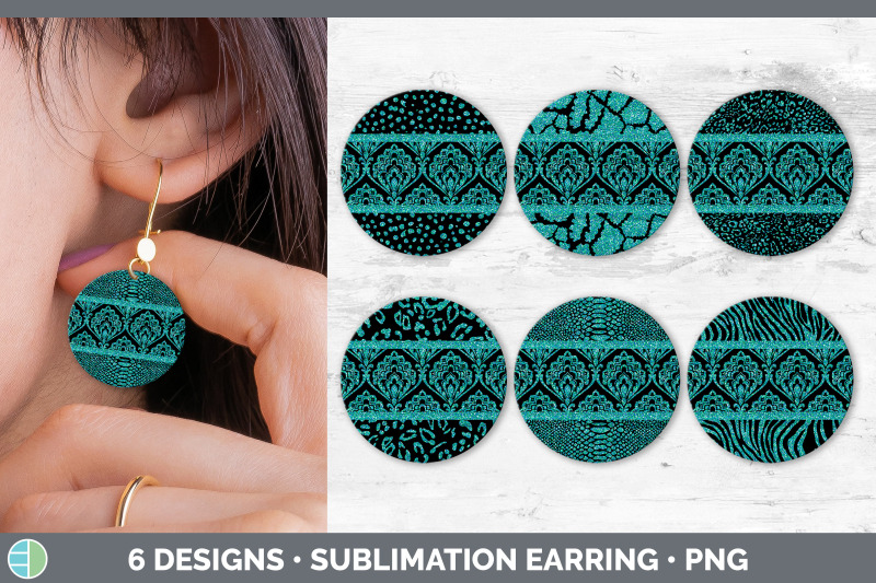 teal-damask-round-earring-sublimation-designs-bundle