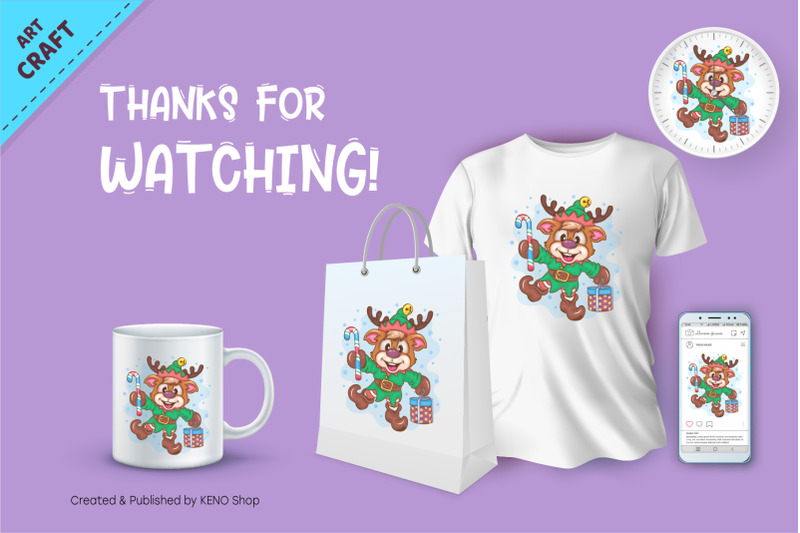 cartoon-deer-elf-clipart