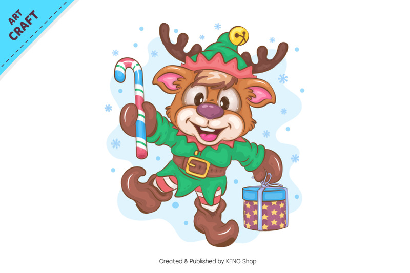 cartoon-deer-elf-clipart