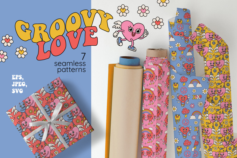 groovy-love-retro-seamless-patterns-collection
