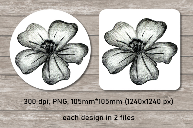 marigold-flowers-coaster-sublimation-design-bundle