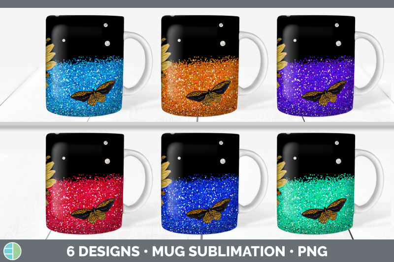 butterfly-sunflowers-mug-sublimation-glitter-animal-print-coffee-cup