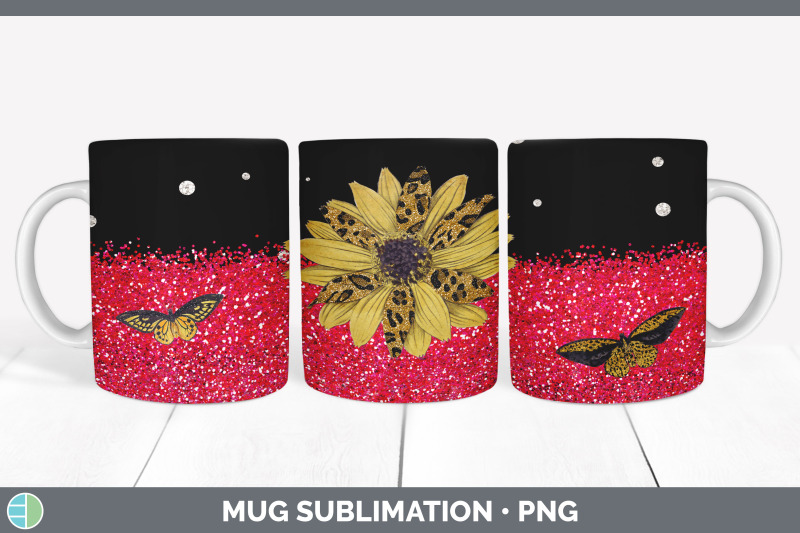 butterfly-sunflowers-mug-sublimation-glitter-animal-print-coffee-cup