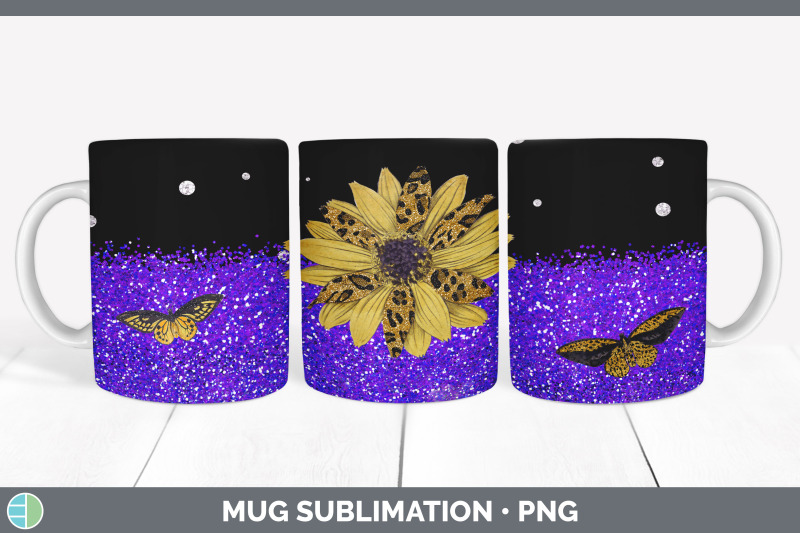 butterfly-sunflowers-mug-sublimation-glitter-animal-print-coffee-cup