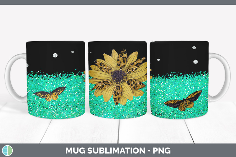 butterfly-sunflowers-mug-sublimation-glitter-animal-print-coffee-cup