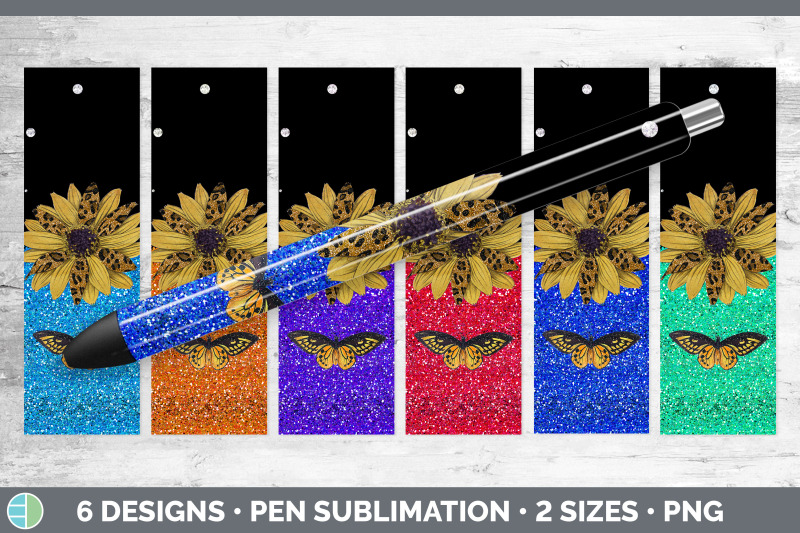 butterfly-sunflowers-pen-wraps-glitter-animal-print-epoxy-pen-sublim