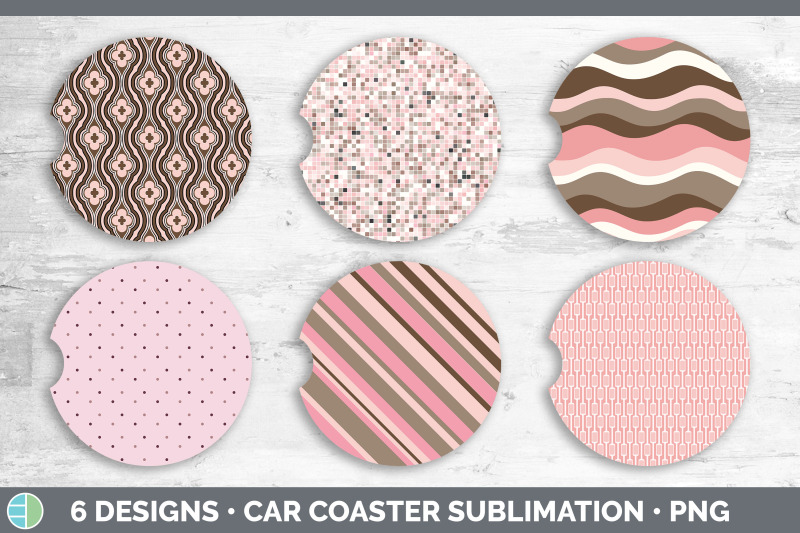 pink-car-coaster-pink-patterns-sublimation-bundle