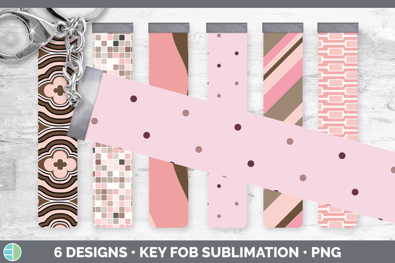 pink-key-fob-pink-patterns-wristlet-sublimation