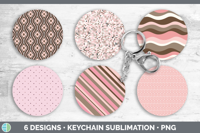 pink-keychain-bundle-pink-patterns-keyring-sublimation