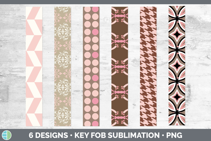 pink-key-fob-pink-patterns-wristlet-sublimation