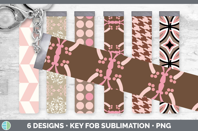 pink-key-fob-pink-patterns-wristlet-sublimation