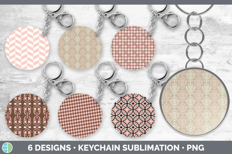 pink-keychain-bundle-pink-patterns-keyring-sublimation