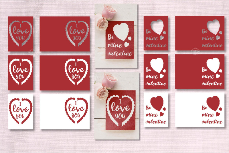 valentine-card-bundle-svg-heart-card-svg-love-cards-template-paper