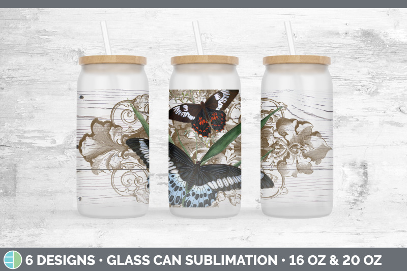 vintage-butterflies-glass-can-sublimation-beer-mason-jar