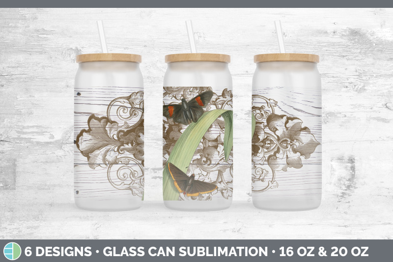 vintage-butterflies-glass-can-sublimation-beer-mason-jar